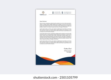Moderna Plantilla de membrete con archivo de Vector
