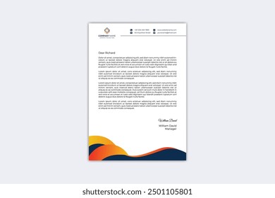 Moderna Plantilla de membrete con archivo de Vector