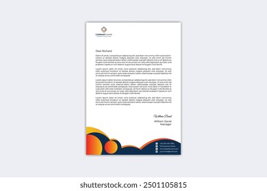 Moderna Plantilla de membrete con archivo de Vector