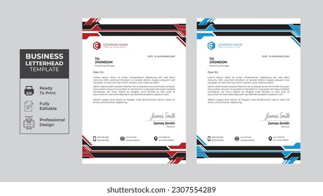 Plantilla de membrete moderna para su proyecto. Diseño de membrete de estilo empresarial