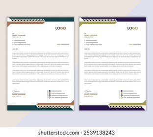 Modern letterheads design template, company letterheads template for business.