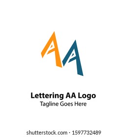 Modern Lettering AA Logo. abstract Logo