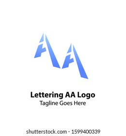Modern Lettering AA Logo. Abstract Logo