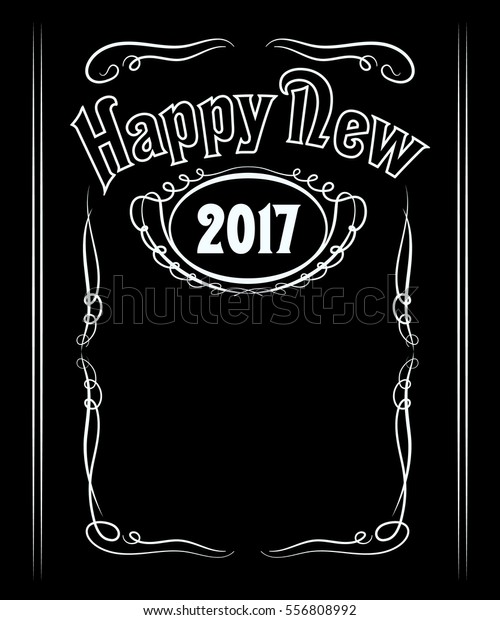 Modern lettering design greeting card template.\
Happy new 2017. Paste your\
text