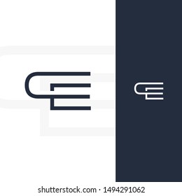 Modern lettering logo combination of letters C and E, suitable for your personal branding