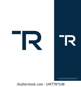 Modern lettering logo combination of letters T and R, suitable for your personal branding