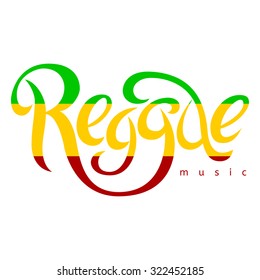 Modern lettering poster in reggae style. Vector isolated typography for your design.