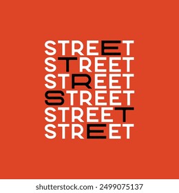 Modern lettering of street for social media feed