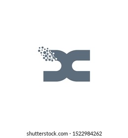 Modern lettermark (D and C ) logo design with combining element icon.