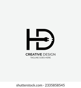 Modernes Briefmarkenlogo. Bearbeitbar und leicht zu personalisieren. Minimales Logo-Design.