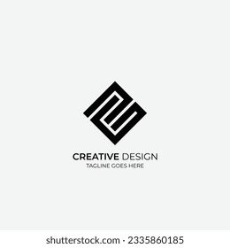 Modern lettermark logo. Editable and easy to custom. Minimal logo design.