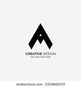 Modern lettermark logo. Editable and easy to custom. Minimal logo design.