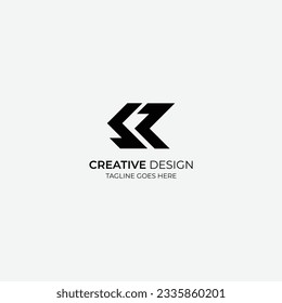 Modern lettermark logo. Editable and easy to custom. Minimal logo design.