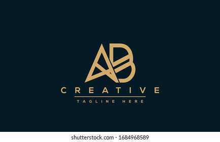 Modern letters AB, A&B Logo Design Template Vector. 