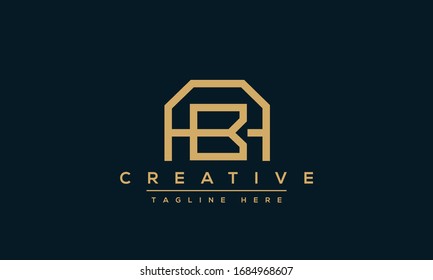 Letras modernas AB, Vector de plantillas de diseño de logotipos A&B. 