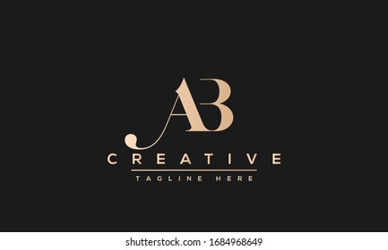 Modern letters AB, A&B Logo Design Template Vector. 