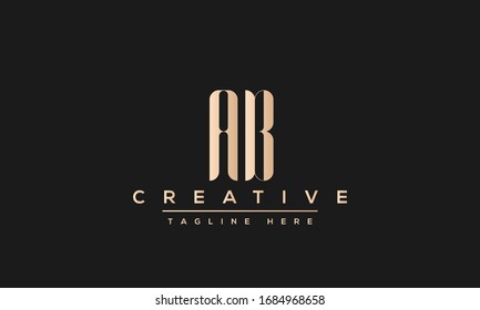 Letras modernas AB, Vector de plantillas de diseño de logotipos A&B. 