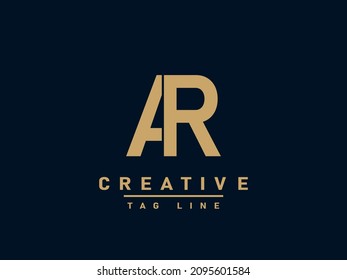 Modern letters AR, A and R Logo Design Template Vector.