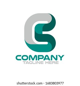 Modern Letters CS or SC logo.Vector illustration.
