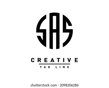 Modern letters SAS, S , A and S Logo Design Template Vector.