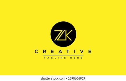 Modern letters ZK, Z&K Logo Design Template Vector monogram.