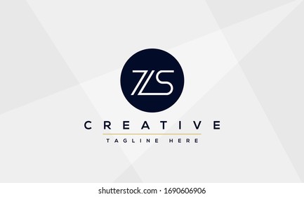 Modern letters ZS, Z&S Logo Design Template Vector monogram.