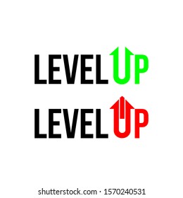 Modern Level Up Typography Logo design inspiration