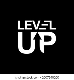 Modern Level Up Typography Logo design inspiration	 - Shutterstock ID 2007540200