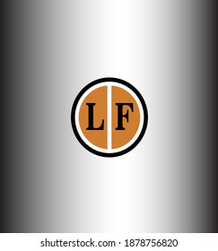 modern ''lf'' logo design graphic letter 