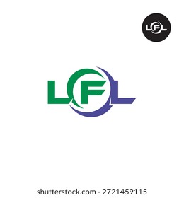 Monograma LFL moderno: Plantilla de logotipo de 3 letras limpia