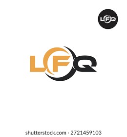 Monograma LFQ moderno - Modelo de logotipo limpo de 3 letras