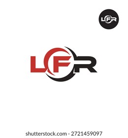 Monograma LFR moderno: Plantilla de logotipo de 3 letras limpia