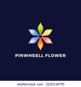modern lgradient pinwheel logo template