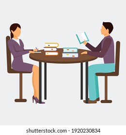 Modern library with outdoor reading area computer catalog online books access flat icons composition vector illustration
