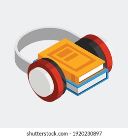 Modern library with outdoor reading area computer catalog online books access flat icons composition vector illustration