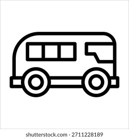 Icono único de la vida moderna para la muestra moderna del autobús para el elemento del diseño