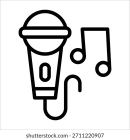 Modern life single icon for digital microphone sign for design element