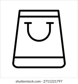 Modern life single icon for digital shopping bag sign for design element