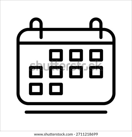 Modern life single icon for digital callendar sign for design element