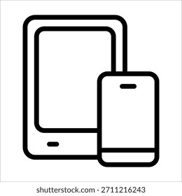 Icono único de la vida moderna para la tableta y la muestra del smartphone para el elemento del diseño