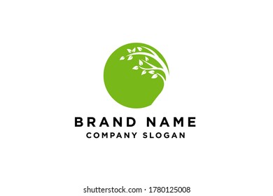 modern life tree logo design illustration