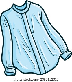 Modern Hellblau-bluse-Cartoon-Illustration der modernen hellblauen Frau