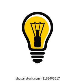 Modern light bulb icon. Idea and creativity symbol.