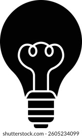 A Modern Light Bulb Icon Idea Vector Illustration.  