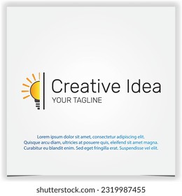 modern light bulb logo design creative premium elegant template vector eps 10