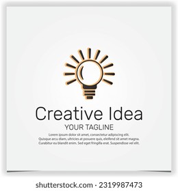 diseño moderno de logotipo de bombilla de luz diseño creativo elegante plantilla vectorial eps 10