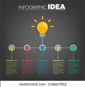 modern Light bulb text box template for website computer graphic technology, banner Infographics