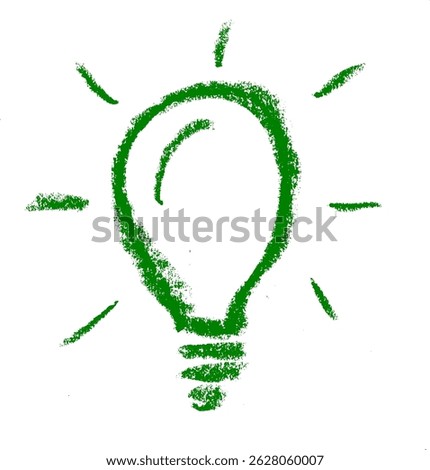 Modern Light Bulbs Crayon Chalk Drawing Vector