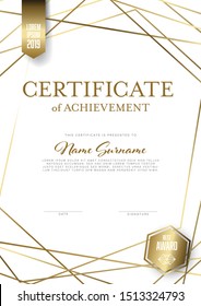 Modern light certificate template layout