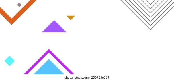 Banner colorido leve moderno com formas geométricas, gráficos geométricos e conjunto vetorial de fundo abstrato.